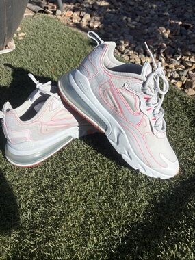 Nike Men's White Sneakers with orange Accents - Air-Cushioned Comfort